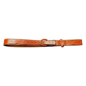 Vintage Jordache Belt Leather Brown‎ Western Costume Youth Kids Size 28